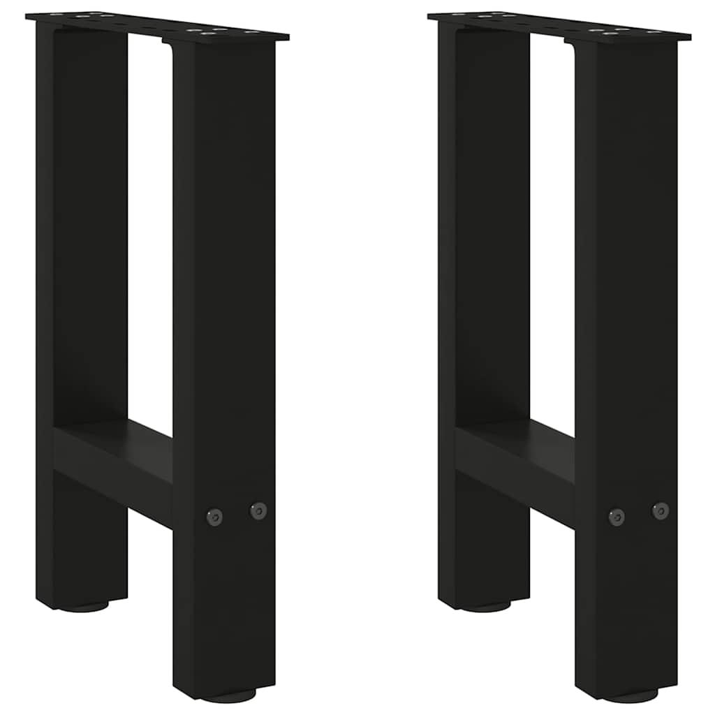 Sofabordben 2 stk. 38x(42-43) cm stål sort