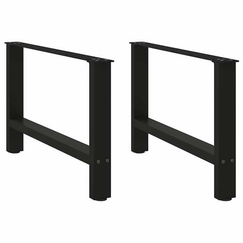 Sofabordben 2 stk. 70x(42-43) cm stål sort