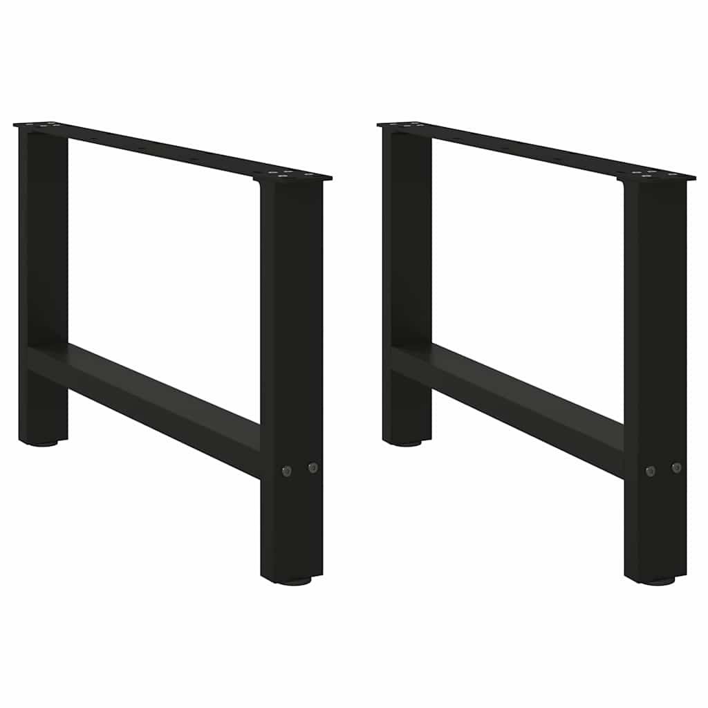 Sofabordben 2 stk. 70x(42-43) cm stål sort