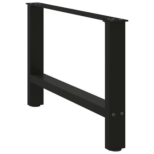 Sofabordben 2 stk. 70x(42-43) cm stål sort
