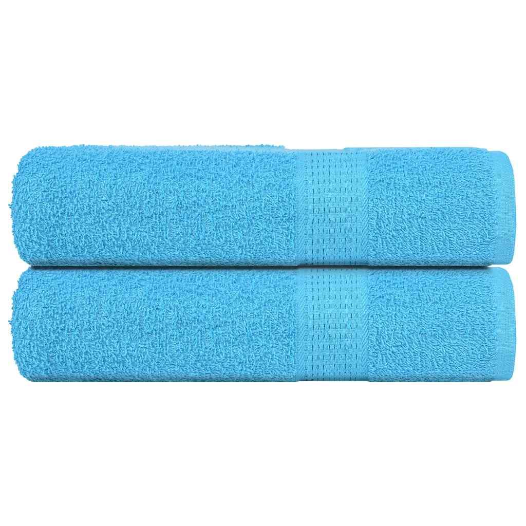 Håndklæder 2 stk. 50x100 cm 360 g/m2 100 % bomuld turkis