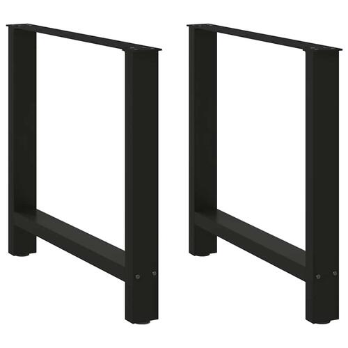 Sofabordben 2 stk. 80x(72-73) cm stål sort