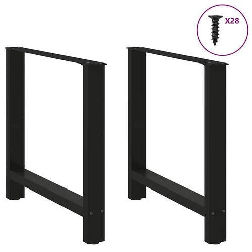 Sofabordben 2 stk. 80x(72-73) cm stål sort