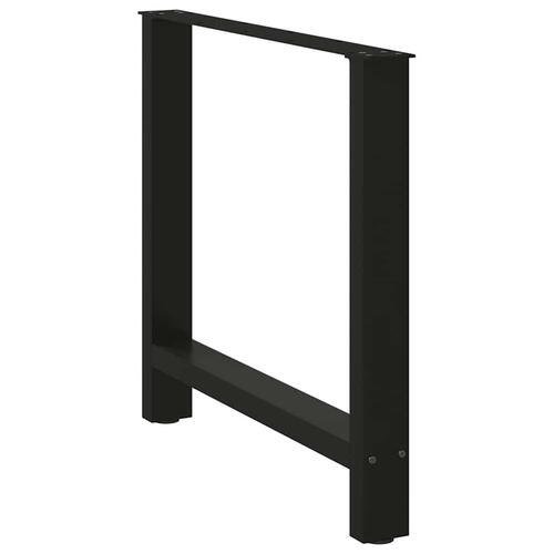 Sofabordben 2 stk. 80x(72-73) cm stål sort