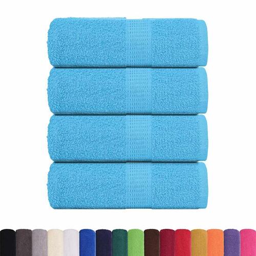 Håndklæder 4 stk. 30x30 cm 360 g/m2 100 % bomuld turkis