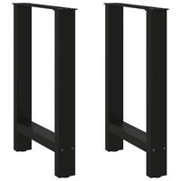 Sofabordben 2 stk. 60x(72-73) cm stål sort