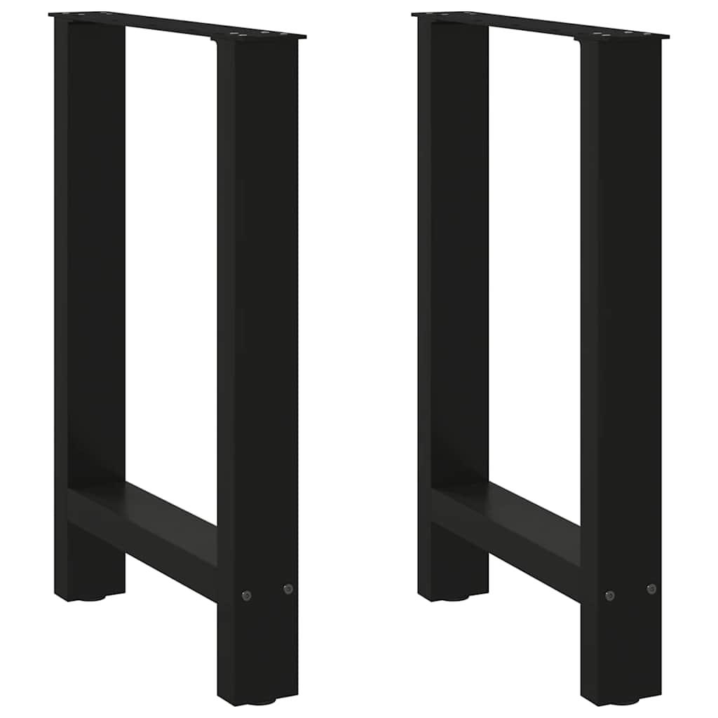 Sofabordben 2 stk. 60x(72-73) cm stål sort