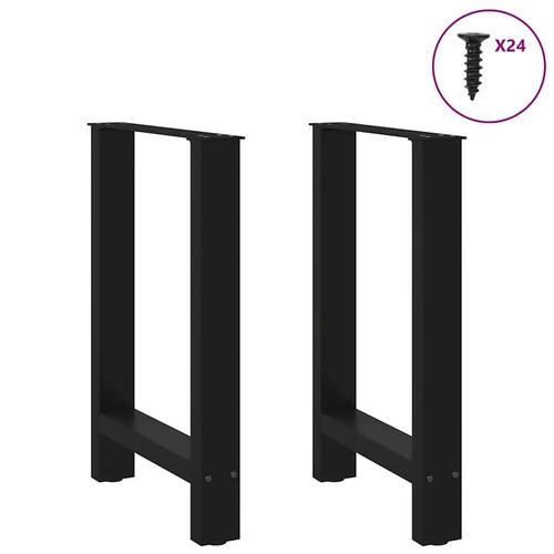 Sofabordben 2 stk. 60x(72-73) cm stål sort