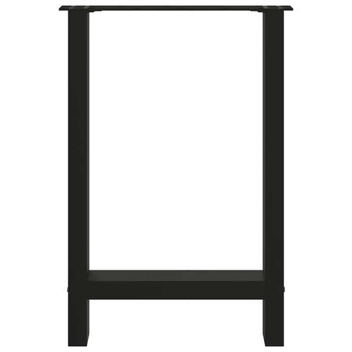 Sofabordben 2 stk. 60x(72-73) cm stål sort