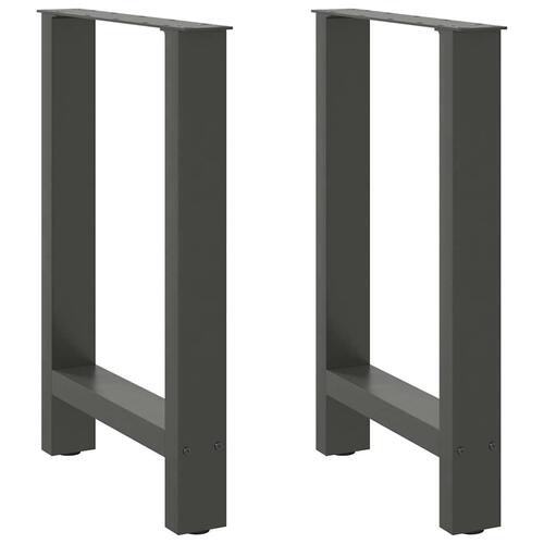 Sofabordben 2 stk. 60x(72-73) cm stål antracitgrå