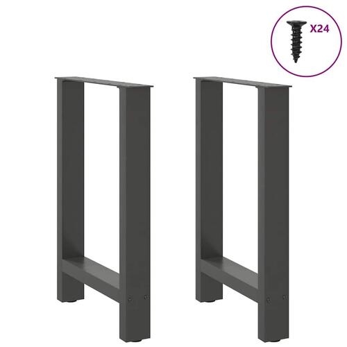 Sofabordben 2 stk. 60x(72-73) cm stål antracitgrå