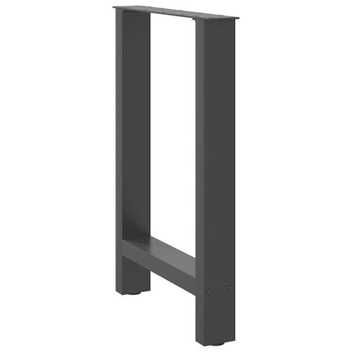 Sofabordben 2 stk. 60x(72-73) cm stål antracitgrå