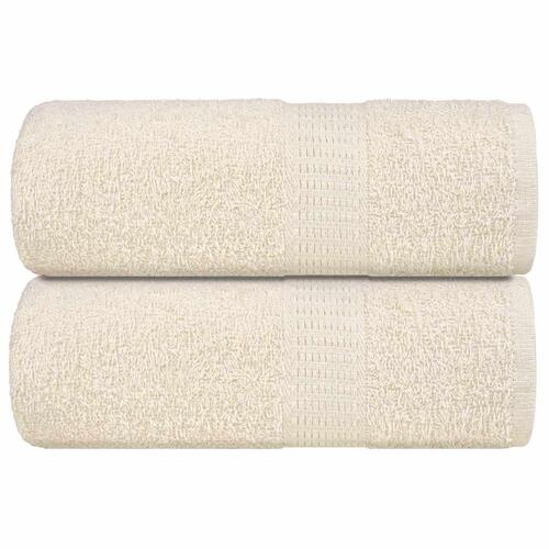 Gæstehåndklæder 2stk. 30x50cm 360 g/m2 100 % bomuld cremefarvet