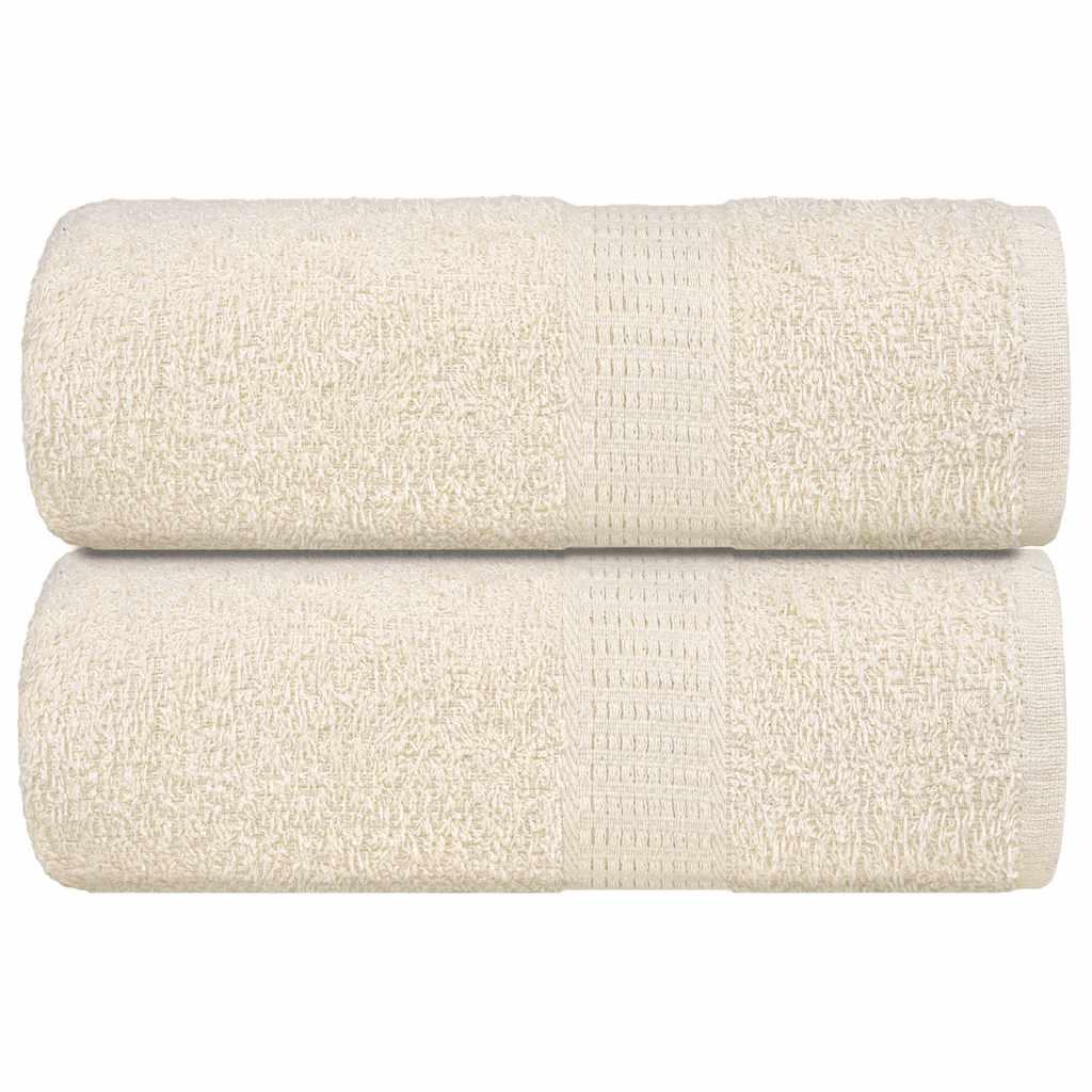 Gæstehåndklæder 2stk. 30x50cm 360 g/m2 100 % bomuld cremefarvet