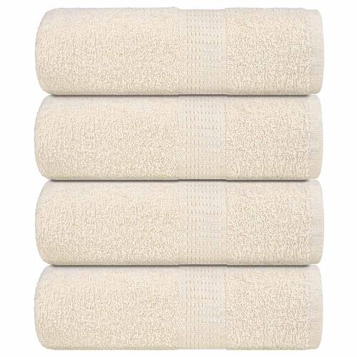 Håndklæder 4 stk. 30x30 cm 360 g/m2 100 % bomuld cremefarvet
