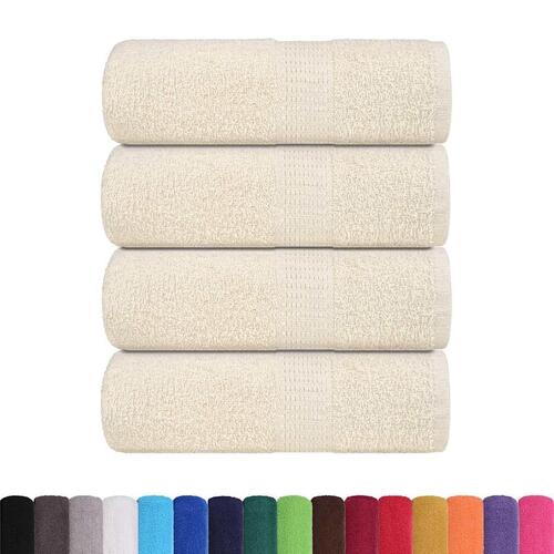 Håndklæder 4 stk. 30x30 cm 360 g/m2 100 % bomuld cremefarvet