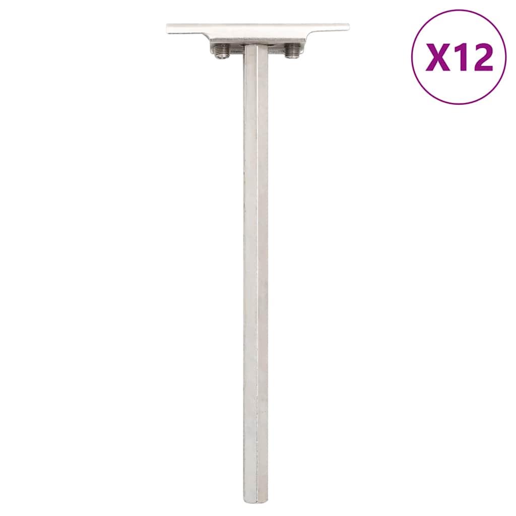 Flydende hyldeknægte 12 stk. usynlige Ø12x200 mm kulstofstål