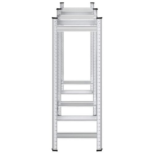 2-lags dækhylder 2 stk. 110x40x109 cm stål sølvfarvet