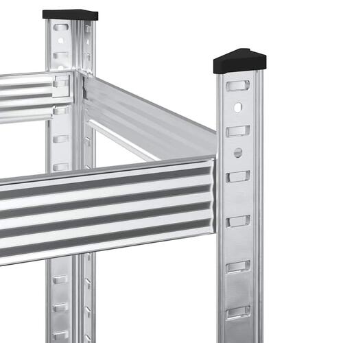 2-lags dækhylder 2 stk. 110x40x109 cm stål sølvfarvet