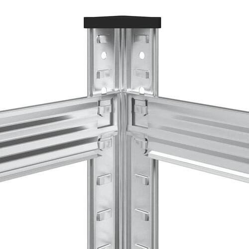 2-lags dækhylder 2 stk. 110x40x109 cm stål sølvfarvet