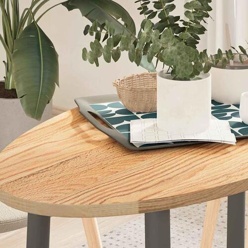 Bordplade 100x50x2 cm massivt egetræ oval