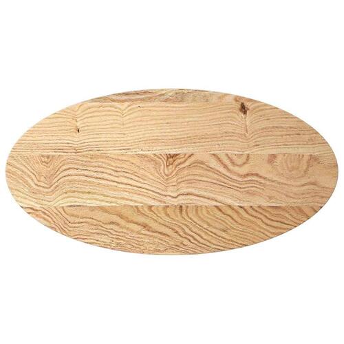 Bordplade 100x50x2 cm massivt egetræ oval