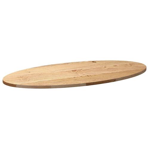 Bordplade 100x50x2 cm massivt egetræ oval