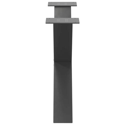 Sofabordben X-formet 2 stk 70x(42-43) cm stål antracitgrå