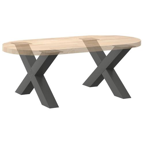 Sofabordben X-formet 2 stk 70x(42-43) cm stål antracitgrå