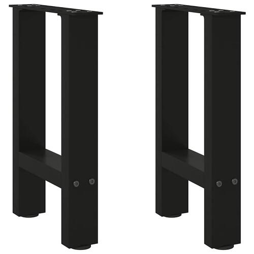Sofabordben 2 stk. 28x(42-43) cm stål sort