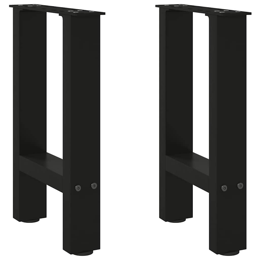Sofabordben 2 stk. 28x(42-43) cm stål sort
