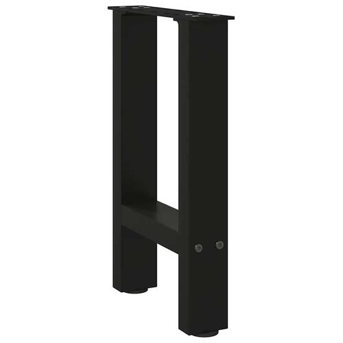 Sofabordben 2 stk. 28x(42-43) cm stål sort