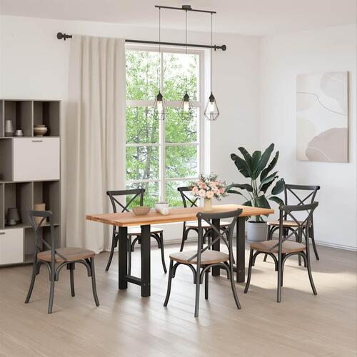 Sofabordben 2 stk. 50x(72-73) cm stål sort