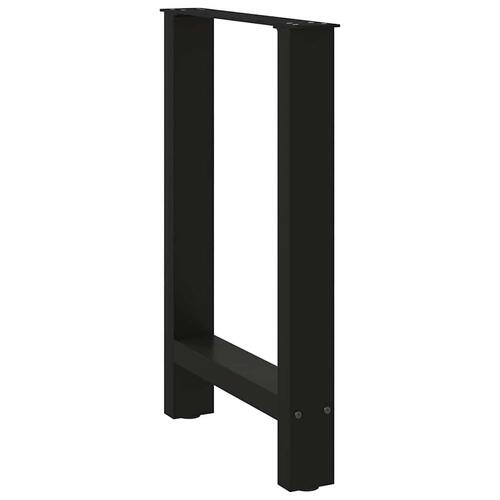 Sofabordben 2 stk. 50x(72-73) cm stål sort