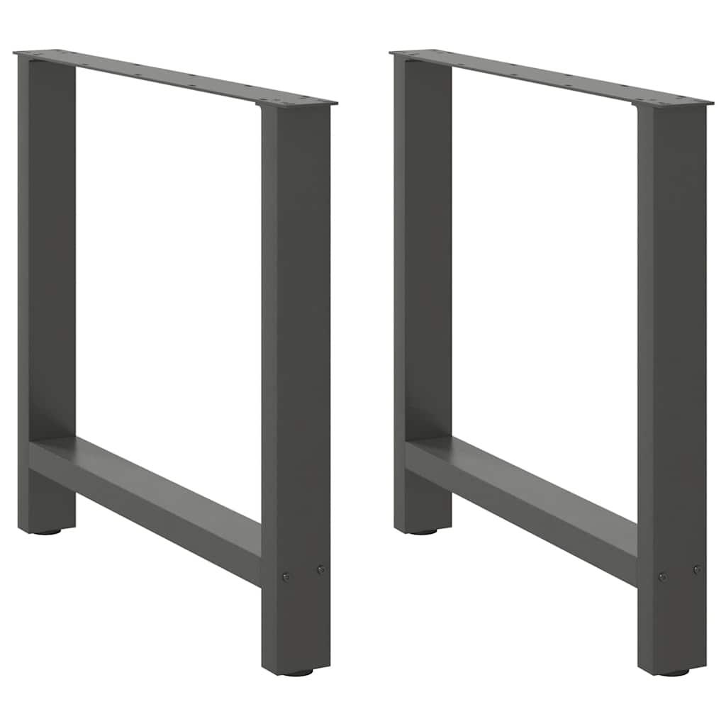 Sofabordben 2 stk. 80x(72-73) cm stål antracitgrå
