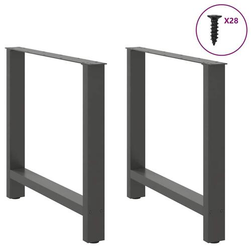 Sofabordben 2 stk. 80x(72-73) cm stål antracitgrå