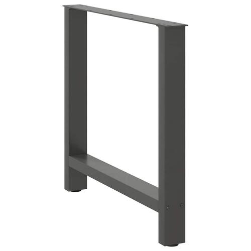 Sofabordben 2 stk. 80x(72-73) cm stål antracitgrå