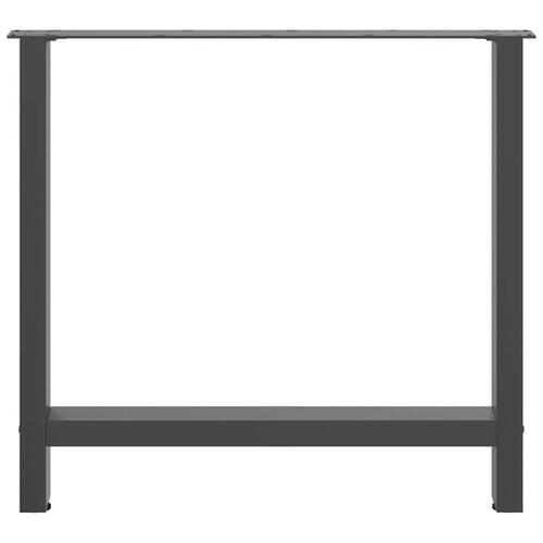 Sofabordben 2 stk. 80x(72-73) cm stål antracitgrå