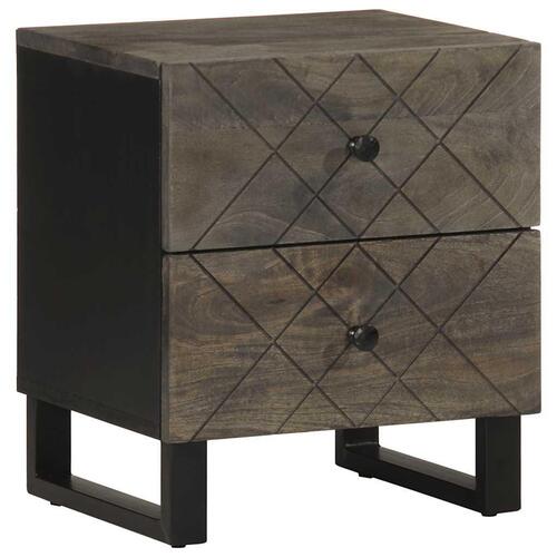 Sengebord 40x33x46 cm massivt mangotræ sort