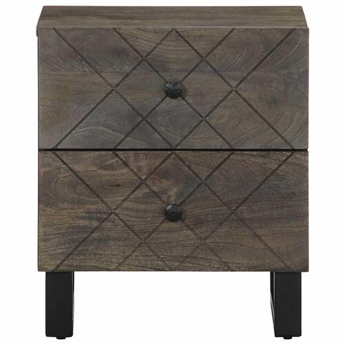 Sengebord 40x33x46 cm massivt mangotræ sort