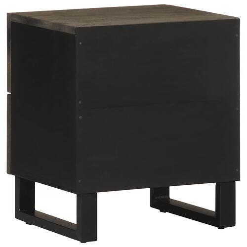 Sengebord 40x33x46 cm massivt mangotræ sort