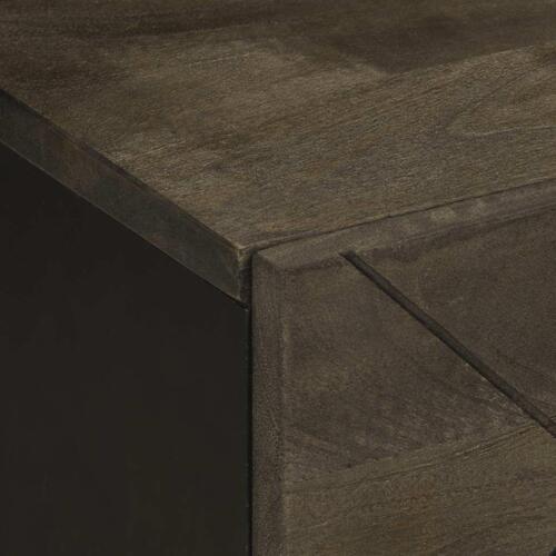 Sengebord 40x33x46 cm massivt mangotræ sort