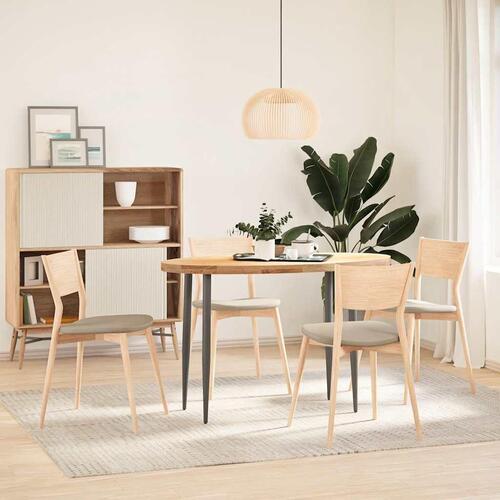 Bordplade 120x60x4 cm massivt egetræ oval