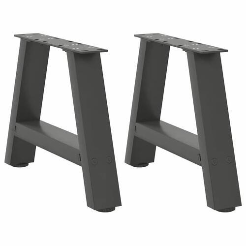 Sofabordben A-formet 2 stk 50x(30-31) cm stål antracitgrå