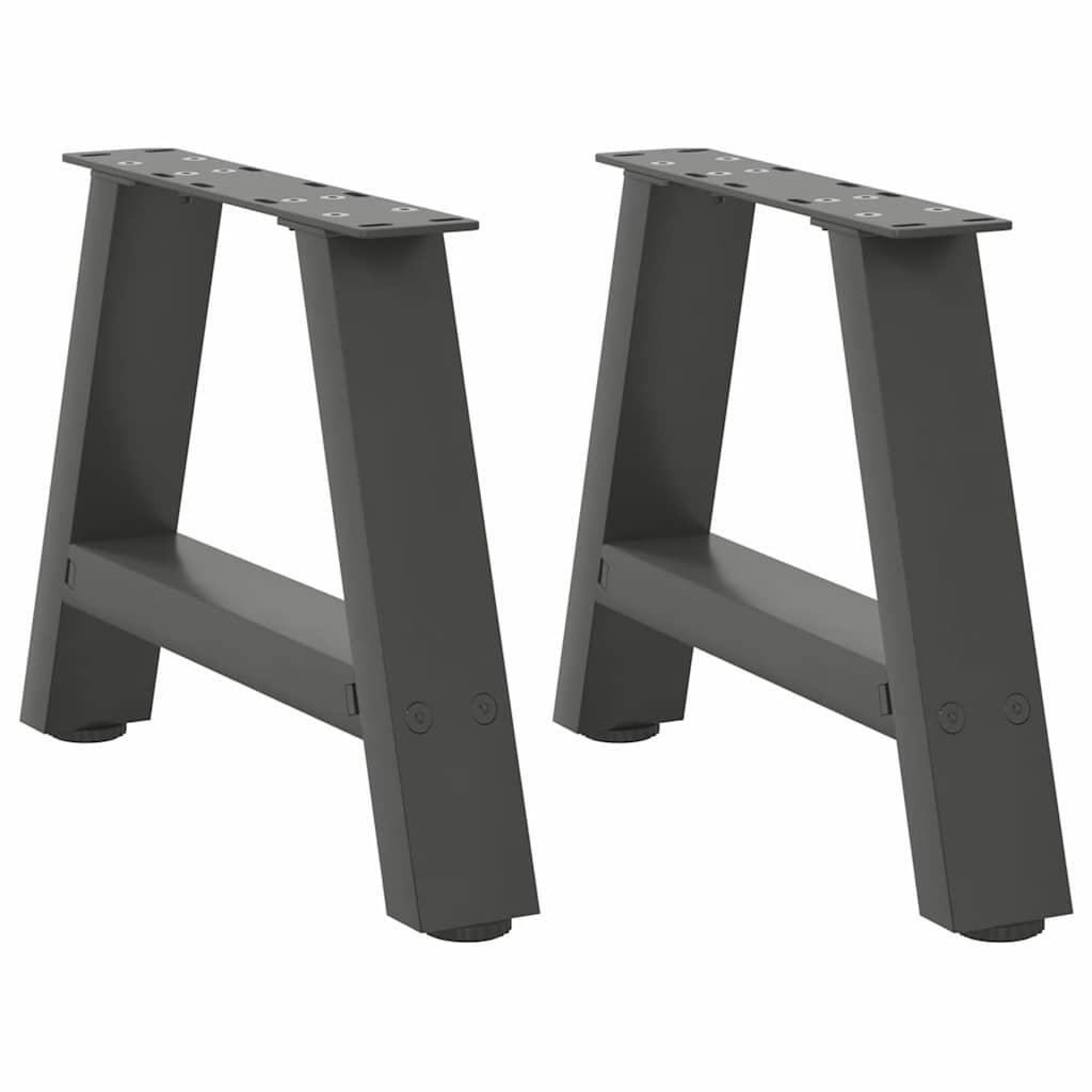 Sofabordben A-formet 2 stk 50x(30-31) cm stål antracitgrå