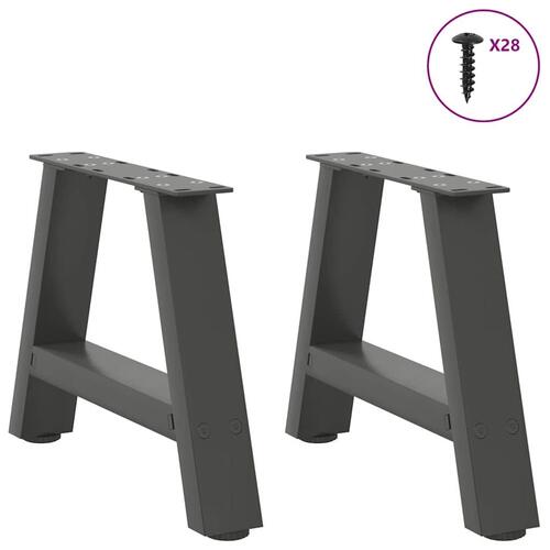 Sofabordben A-formet 2 stk 50x(30-31) cm stål antracitgrå