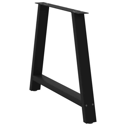Sofabordben A-formet 2 stk 100x(72-73) cm stål sort