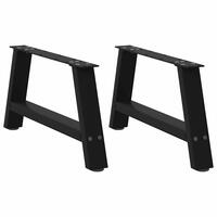 Sofabordben A-formet 2 stk 70x(30-31) cm stål sort