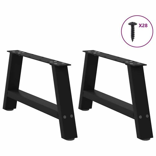 Sofabordben A-formet 2 stk 70x(30-31) cm stål sort