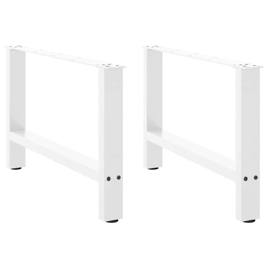 Sofabordben 2 stk. 70x(42-43) cm stål hvid